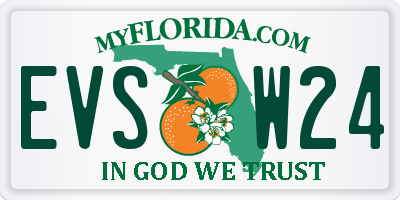 FL license plate EVSW24