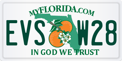 FL license plate EVSW28