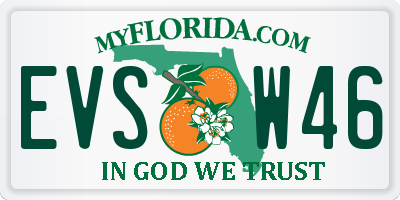 FL license plate EVSW46