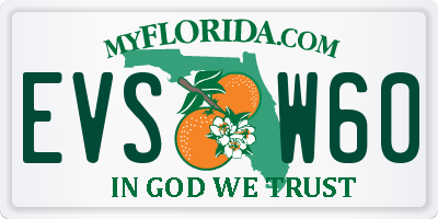 FL license plate EVSW60