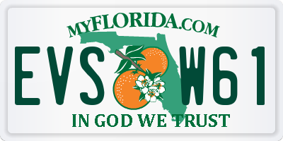 FL license plate EVSW61