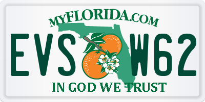 FL license plate EVSW62