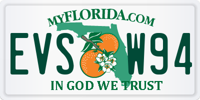 FL license plate EVSW94