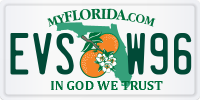FL license plate EVSW96