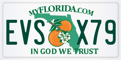 FL license plate EVSX79