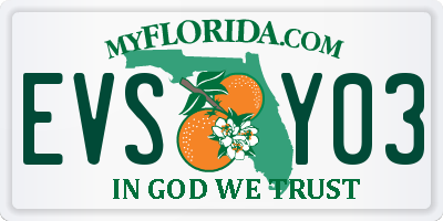 FL license plate EVSY03