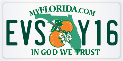 FL license plate EVSY16