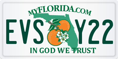 FL license plate EVSY22