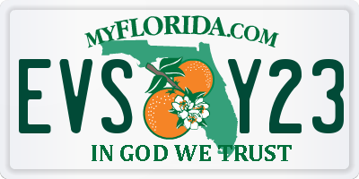 FL license plate EVSY23