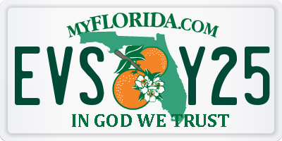 FL license plate EVSY25