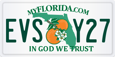 FL license plate EVSY27
