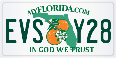 FL license plate EVSY28
