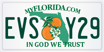 FL license plate EVSY29
