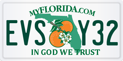 FL license plate EVSY32