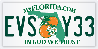 FL license plate EVSY33