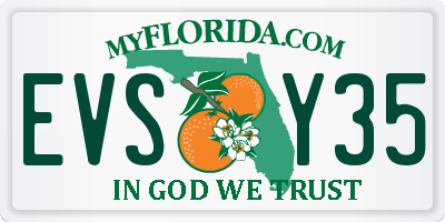 FL license plate EVSY35