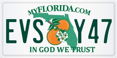 FL license plate EVSY47