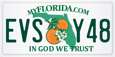 FL license plate EVSY48