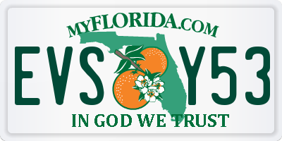 FL license plate EVSY53