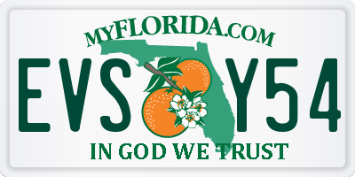 FL license plate EVSY54