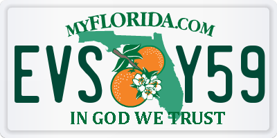 FL license plate EVSY59
