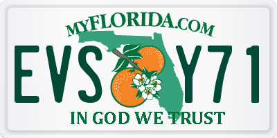 FL license plate EVSY71