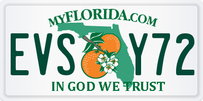 FL license plate EVSY72