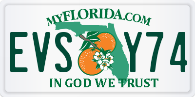 FL license plate EVSY74