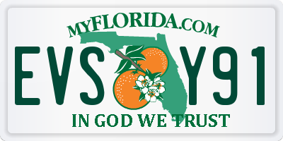FL license plate EVSY91