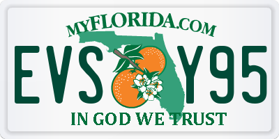 FL license plate EVSY95