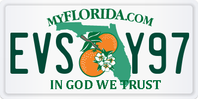 FL license plate EVSY97
