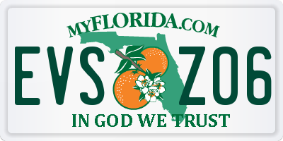 FL license plate EVSZ06
