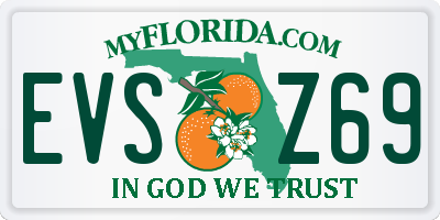FL license plate EVSZ69