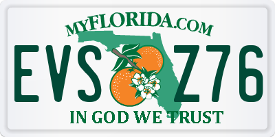 FL license plate EVSZ76