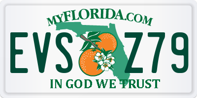 FL license plate EVSZ79