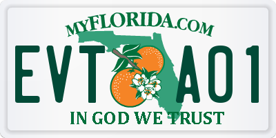 FL license plate EVTA01