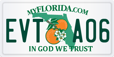 FL license plate EVTA06