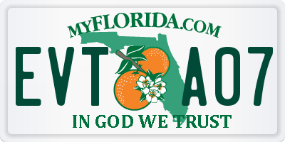 FL license plate EVTA07