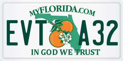 FL license plate EVTA32