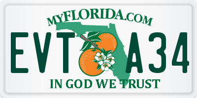 FL license plate EVTA34