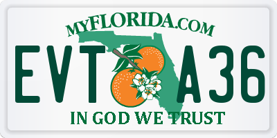 FL license plate EVTA36