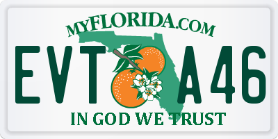 FL license plate EVTA46