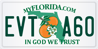 FL license plate EVTA60