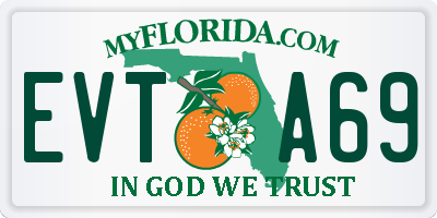 FL license plate EVTA69