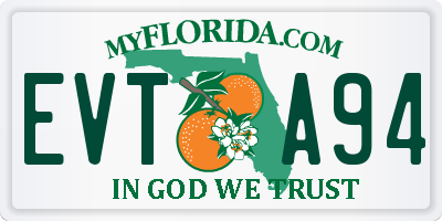 FL license plate EVTA94