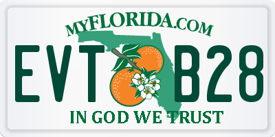 FL license plate EVTB28