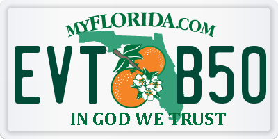 FL license plate EVTB50