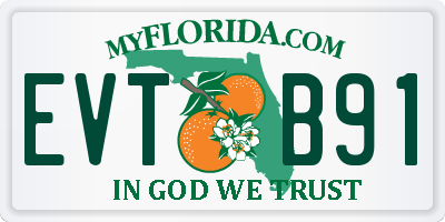 FL license plate EVTB91