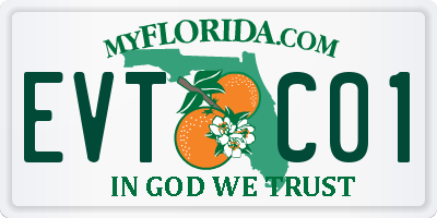 FL license plate EVTC01