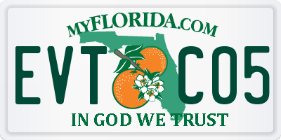 FL license plate EVTC05